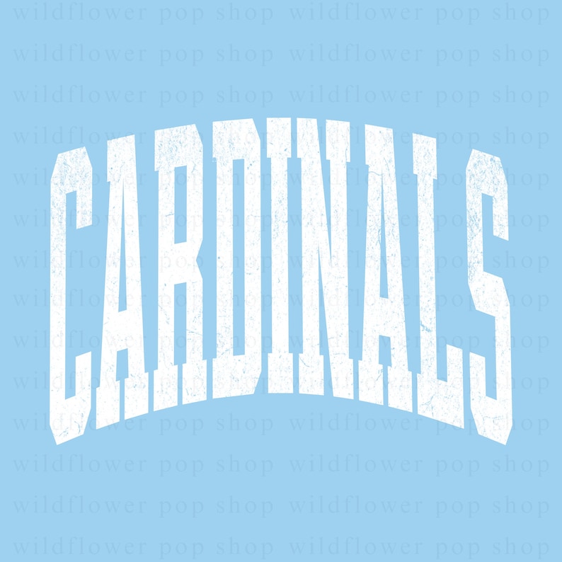 Cardinals PNG | Distressed White Sports Team Varsity Text | Game Day ...