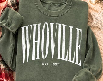 Whoville Est 1957 PNG, Christmas Varsity Holiday Design, Distressed and Non Distressed PNG, Digital Download for Personal or Commercial Use