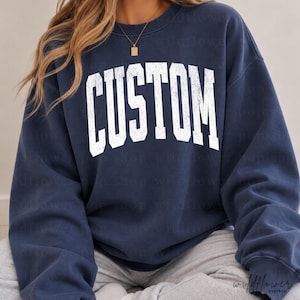 Custom Text PNG, Personalized Varsity Collegiate Design, Custom Name Team School Spirit PNG, Distressed Digital Download, Commercial Use