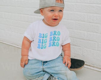 Big Bro PNG | Distressed & Non-Distressed Versions | Cute Big Brother Shirt Design | Pregnancy Announcement, Sibling Reveal Digital Download