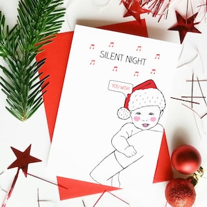 Lustige New Born Baby Weihnachtskarte