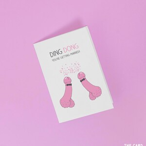 Funny Gay Wedding Card - Ding Dong