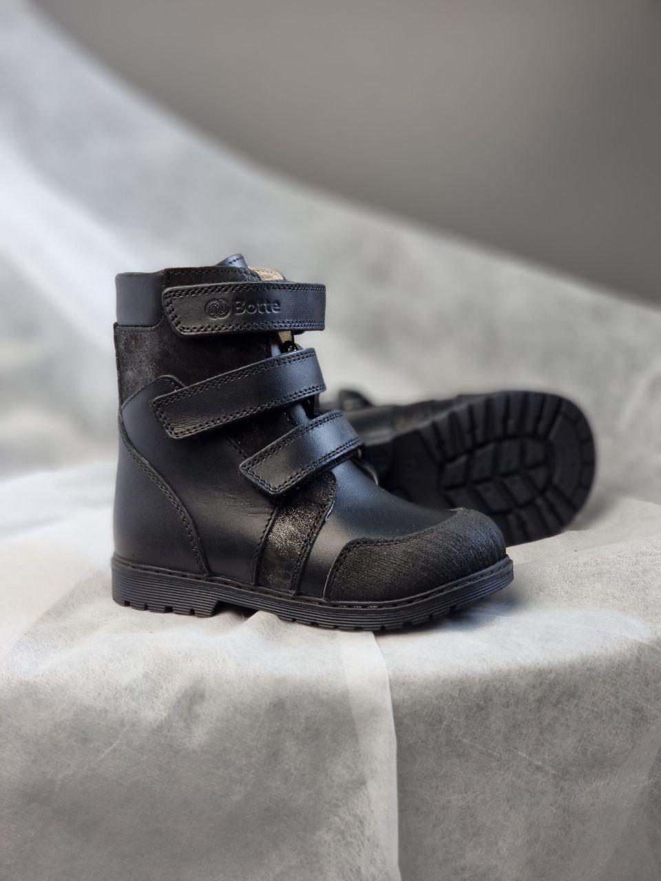 Orthopedic Toddler Boots Genuine Leather Warm Winter Shoes For Boys EU 20-40