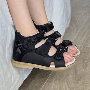 Orthopedic Sandals for Girls | Arch Support & Adjustable Straps | Premium Leather | EU 18–40