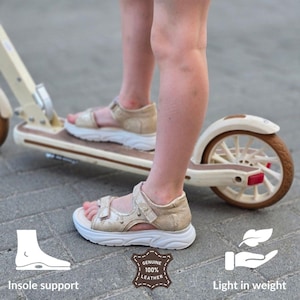 Girls Orthopedic Leather Shoes | Arch Support Sandals for Kids & Teens | Natural Leather | Sizes EU 26–41