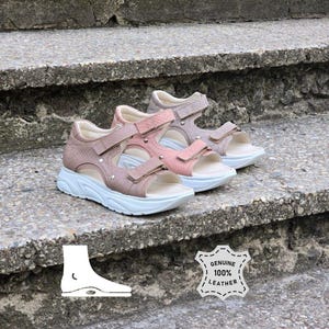 Orthopedic Sandals for Girls | Arch Support & Adjustable Straps | Premium Leather | EU 26-41