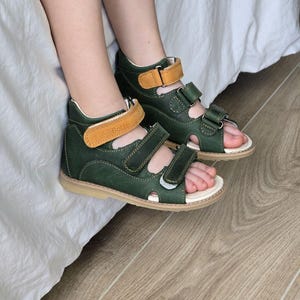 Orthopedic Leather Sandals for Kids – Toddler Arch Support Shoes | First Step Walking Shoes | EU Sizes 18–40