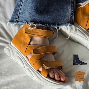 Orthopedic Sandals for Girls | Arch Support & Adjustable Straps | Premium Leather | EU 26-36