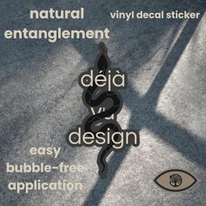 Adesivo in vinile con intreccio naturale / Design streetwear / Moda e arte sostenibili / Logo con serpente aggrovigliato / Adesivo di marca di design /