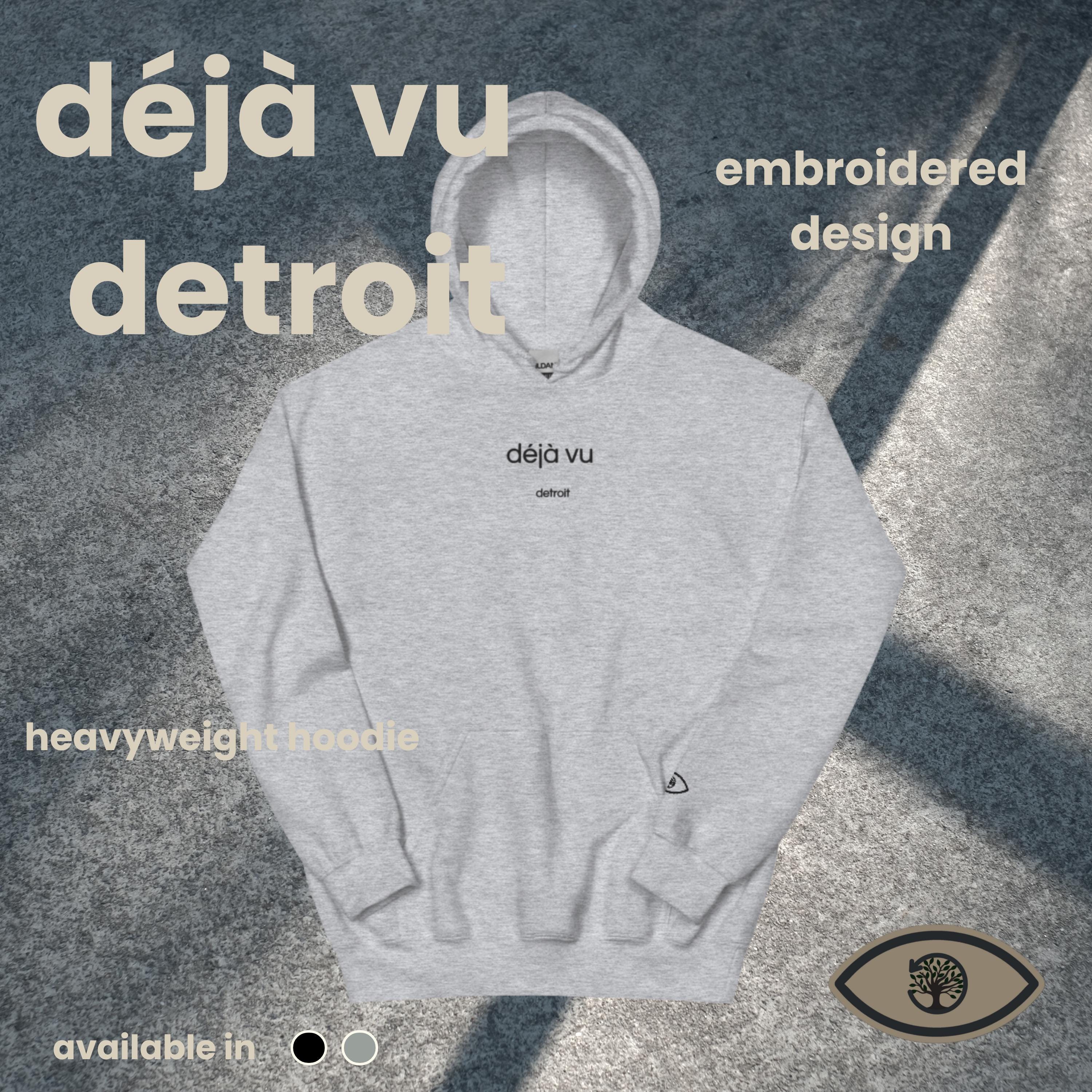 Déjà Vu Original Heavyweight Hoodie Deja Vu Embroidery Minimal