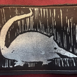 Parche de zarigüeya hecho a mano / Parche para coser con estampado de bloques