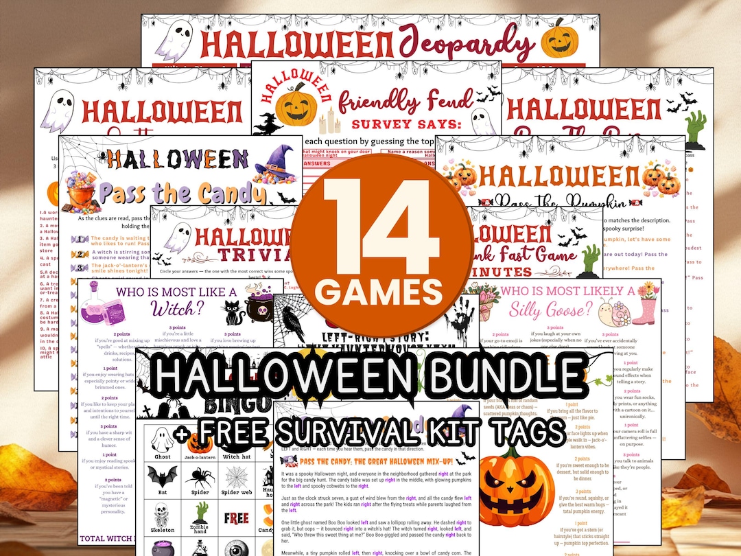 Halloween Games Mega Bundle Printable Office Halloween Party Kids ...