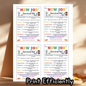 New Employee Survival Kit Tags New Job Employee Welcome Gift Tags First ...