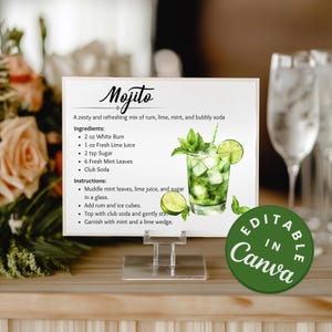 Ricette per cocktail estivi Carte stampate Cartello per drink con firma Cartello per bar per matrimoni Stampa Decorazione per la casa San Valentino Cocktail Cartello digitale Addio al nubilato
