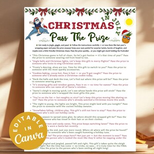 Jogo de Passe o Prêmio para o Natal em julho, para adultos, diversão em família, festa de verão, curiosidades de férias, churrasco, piquenique na praia, ideias para jogos de festa, Friendmas