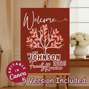 Maroon Family Reunion Welcome Sign, Custom Family Tree Decor, Personalized Gathering Poster for Family Events, Black Family Reunion African