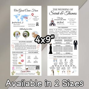Infographic Wedding Program Template, Unique Church Ceremony Program ...