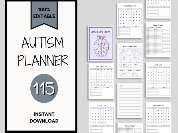 Autism Planner Binder: Daily Organizer for Adults & Kids (Digital Download)