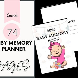 2025 Baby Memory Book: 74-Page Milestone Tracker (Digital Download)