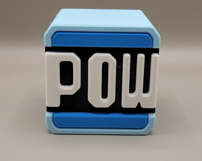 Super Mario POW Block Container: 3D Printed Gaming Decor - Etsy