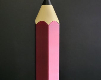 3D Printed Pencil Holder: Modern Desk Organizer, 16-Inch
