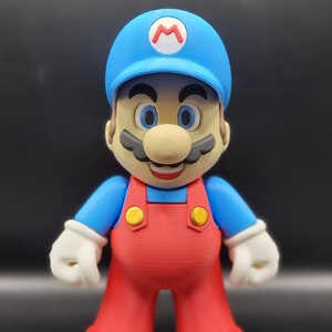 9&quot; Ice Mario Action Figure: 3D Printed Retro Gaming Decor
