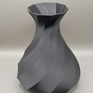 3D Printed Spiral Vase: Modern Minimalist Home Decor (10&quot;H x 7&quot;W)