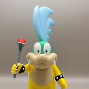 CLEARANCE 10&quot; Larry Koopa Figurine - Super Mario Inspired Collectible | 3D Printed Koopaling Model | Gamer Gift & Desk Decor