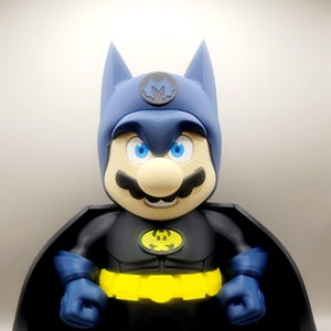 15&quot; Super Mario Bat Mario Figurine | 3D Printed Collectible | Mario Power-Up Decor | Nintendo Fan Gift | Halloween Mario