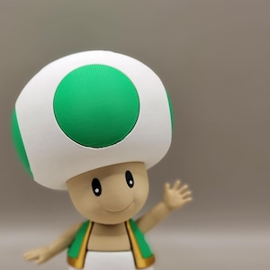 6&quot; Green Super Mario Toad Figure - 3D Printed Retro Gaming Collectible, Mario Fan Gift, Unique Video Game Decor, Toad Statue