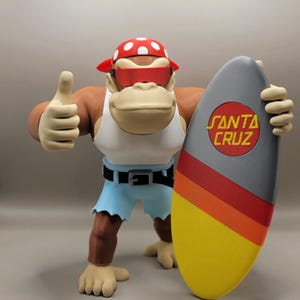 Funky Kong Action Figure – 10.5&quot; Donkey Kong Toy – 3D Printed Nintendo Figurine – Retro Gamer Gift – Jungle Series Collectible