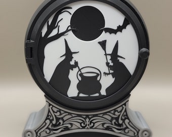 3D Printed Witch Cauldron Tealight Holder: Halloween Gothic Decor