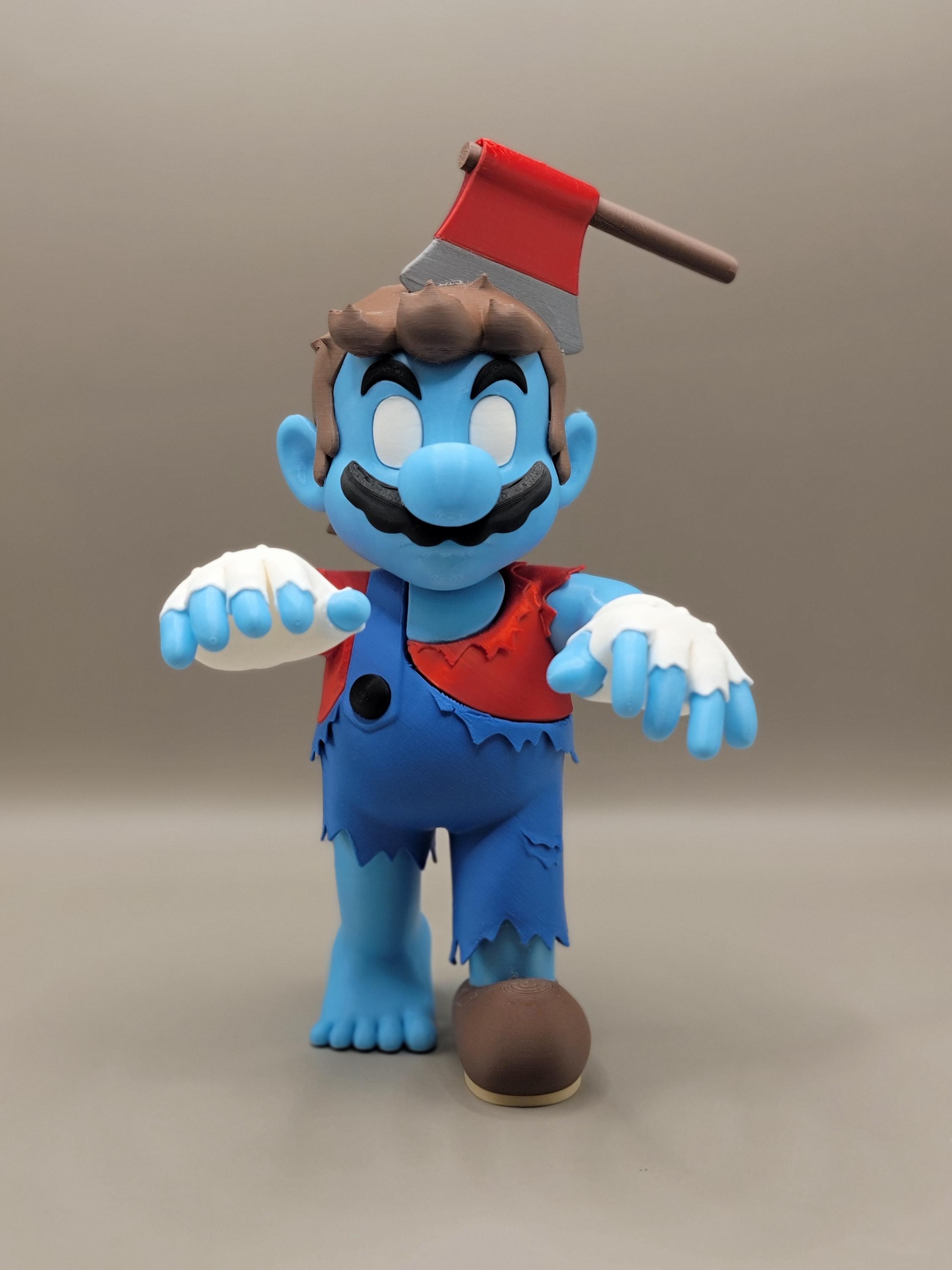 Glow-in-the-dark Zombie Mario Figurine: 3D Printed Retro Gaming