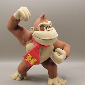 9&quot; Donkey Kong Figurine | 3D Printed Collectible | Action Figure | Retro Gaming Decor | Perfect Gift for Fans