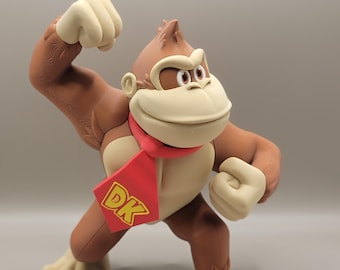 8" Donkey Kong Figurine: 3D Printed Retro Gaming Collectible