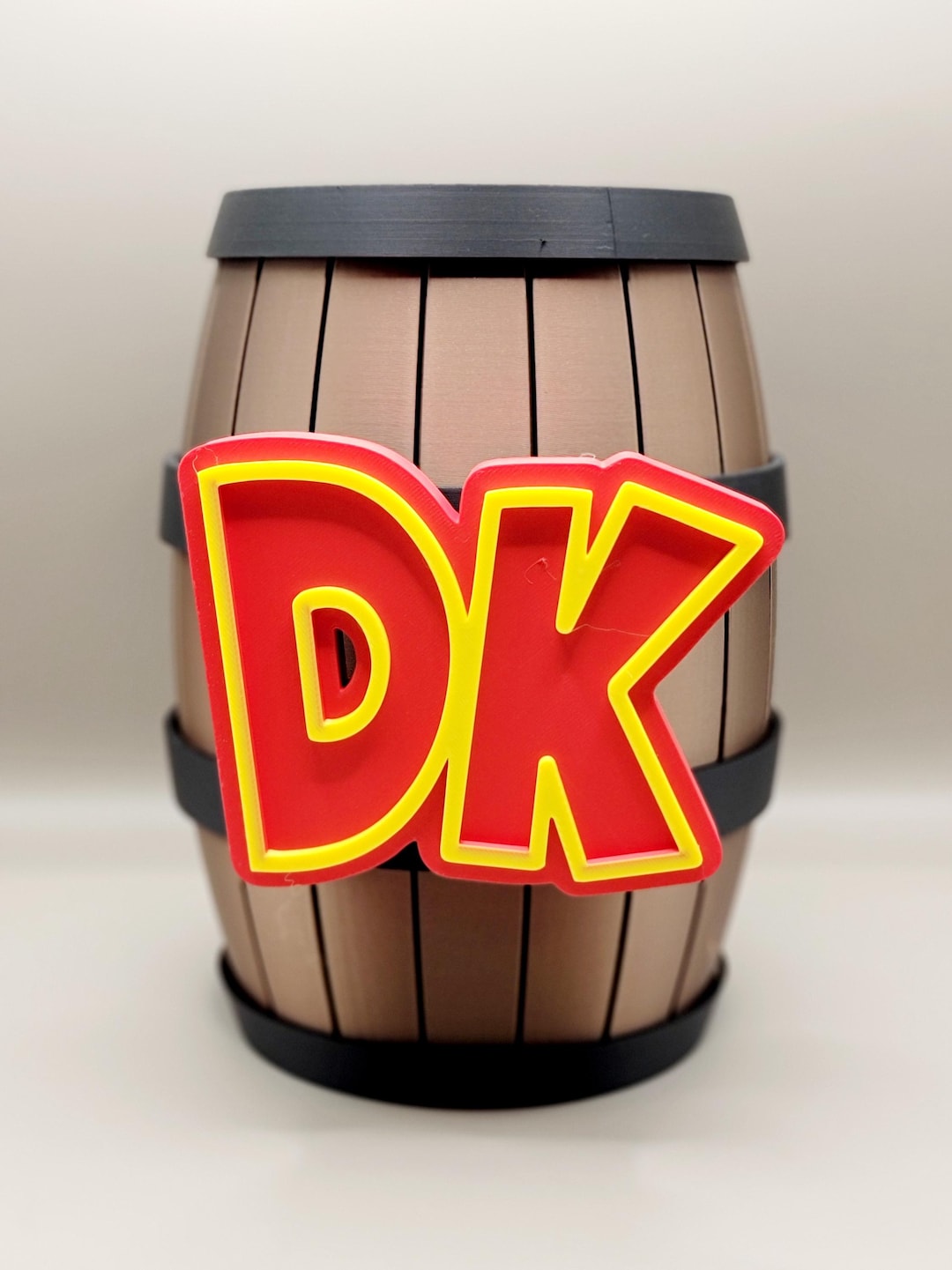 3D Printed Donkey Kong Barrel Container: Gamer Decor (8.5") - Etsy