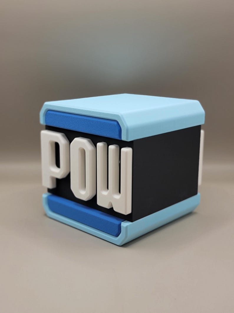 Super Mario POW Block Container: Gaming Decor & Storage - Etsy