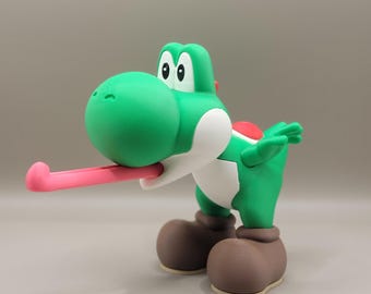 3D Printed Yoshi Figurine: Nintendo Gamer Desk Decor
