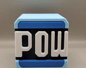 Super Mario POW Block Container: Gaming Decor & Storage