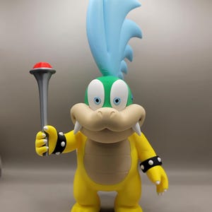 14&quot; Larry Koopa Figurine - Super Mario Inspired Collectible | 3D Printed Koopaling Model | Gamer Gift & Desk Decor