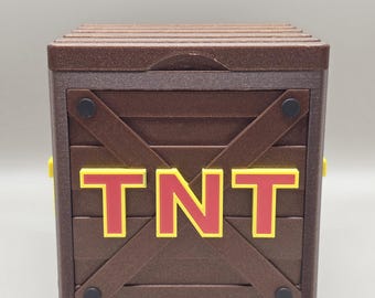 3D Printed TNT Crate Box: Gamer Room Decor