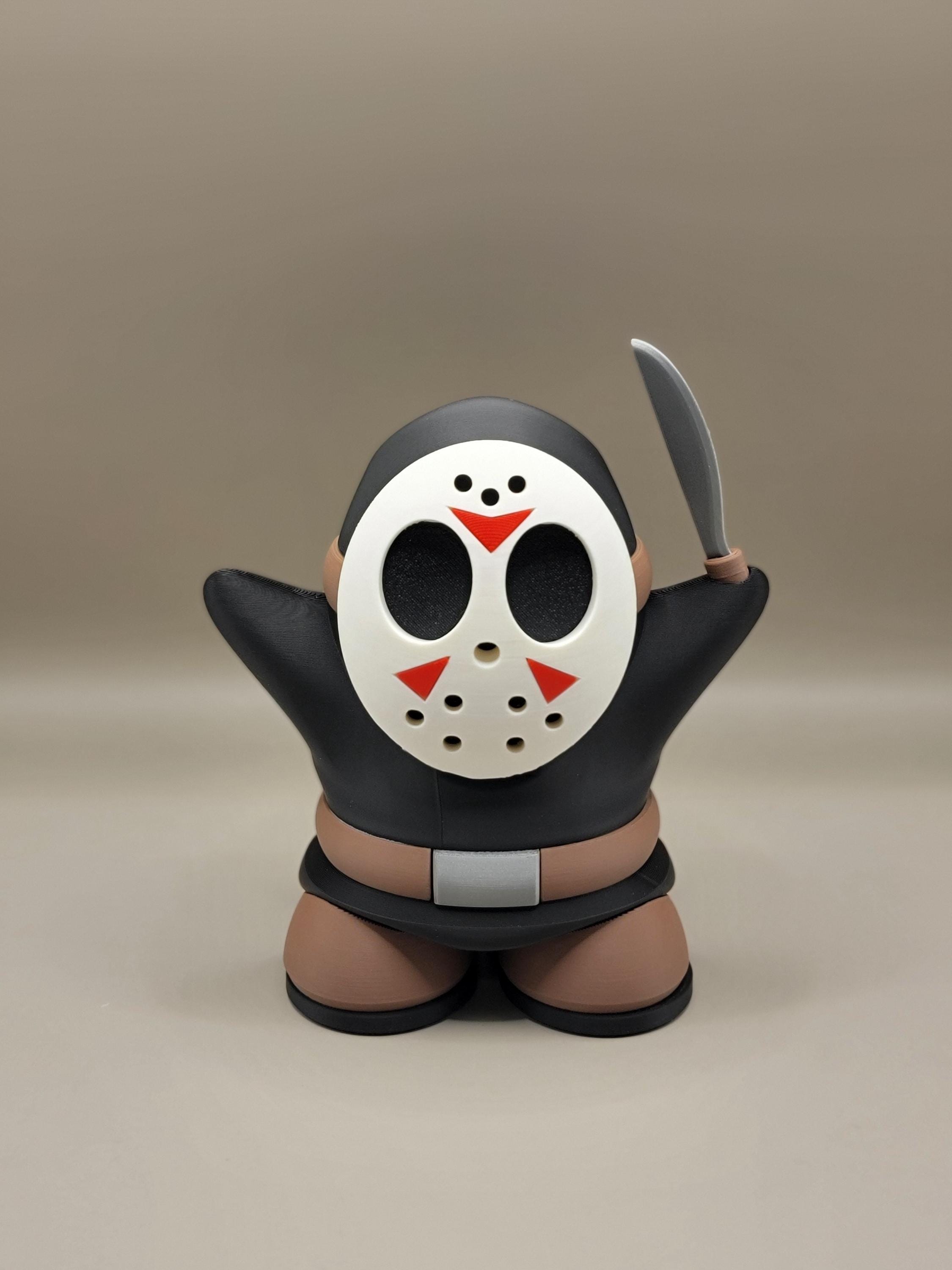 Shy Guy Jason Mask Figurine: 3D Printed Horror Crossover