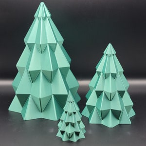 Set of 3 Decorative Christmas Trees - Holiday Home Decor | Modern Minimalist Christmas Ornaments | Festive Tabletop or Mantel Decorations