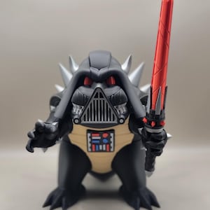 3D Printed Darth Bowser Figurine: Super Mario Star Wars Gamer Gift