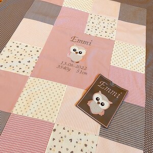 Baby blanket personalized with name, gift for birth Handmade, blanket with name, gift for baptism, individual blankets for babies