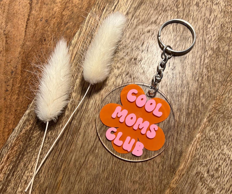 Schlüsselanhänger Cool Moms Club | Blume | Geschenkidee | Mom Life | Muttertag | Beste Mama bild 3