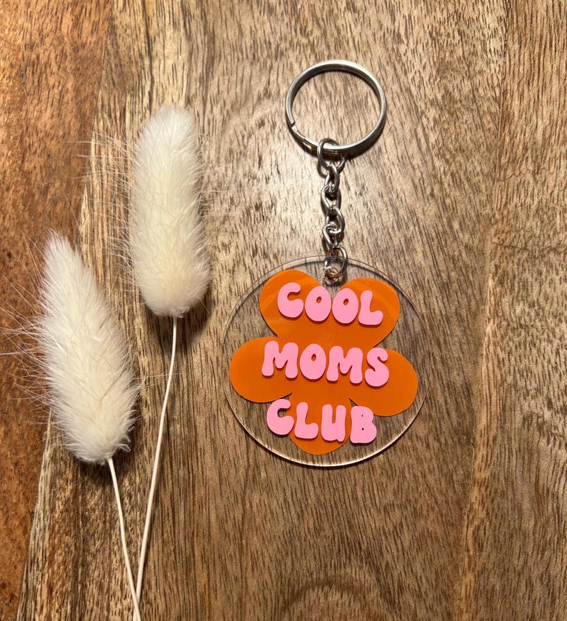 Schlüsselanhänger Cool Moms Club | Blume | Geschenkidee | Mom Life | Muttertag | Beste Mama bild 2