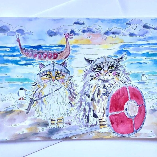 Viking Cats Card