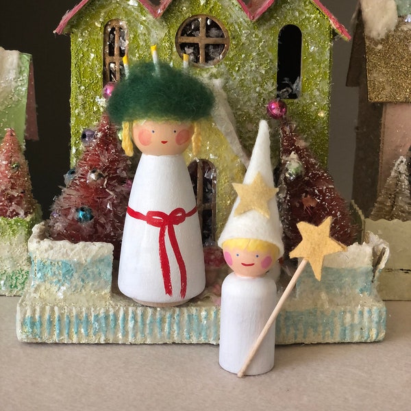 Hand Painted St. Lucia Peg Doll