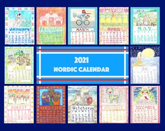 Viking Calendar Etsy norse pagan calendar 2021